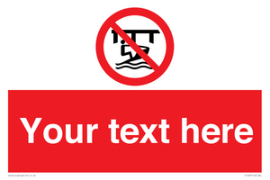 Custom Do not use watercraft in the vicinity of piers